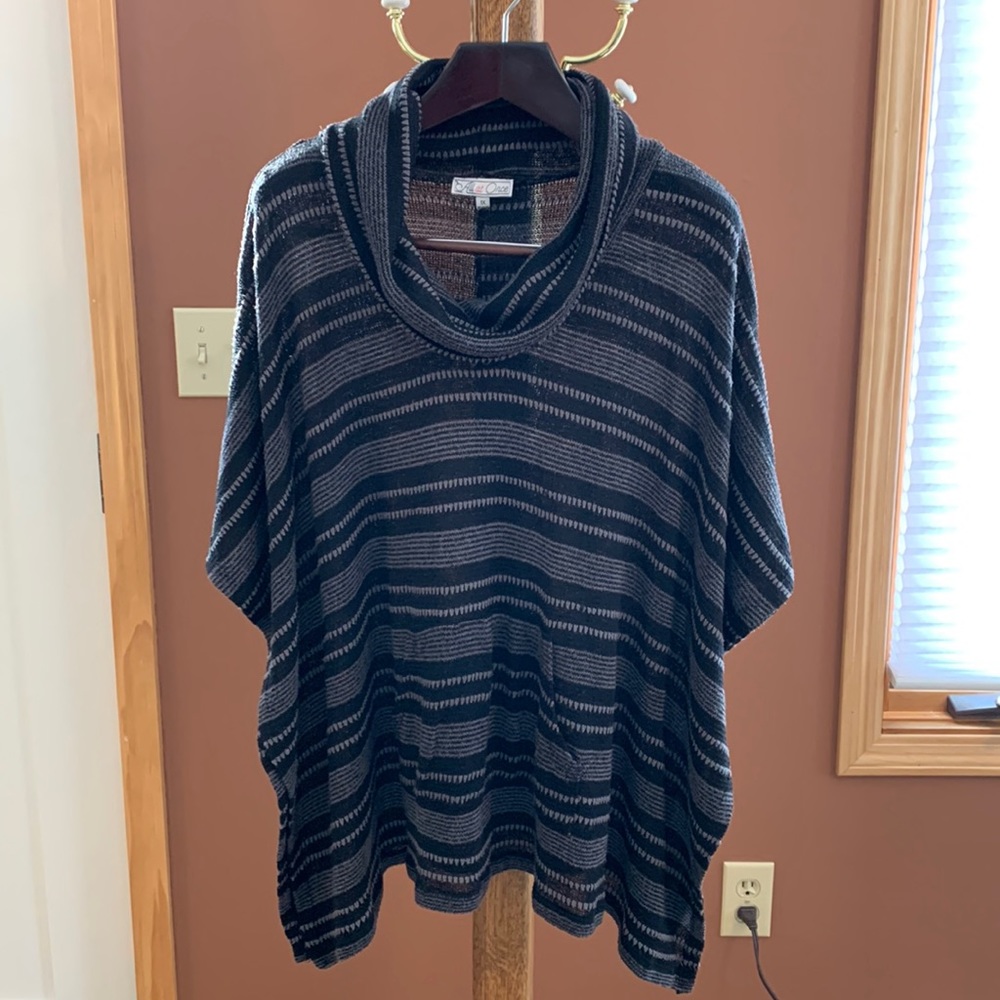 Poncho type sweater
